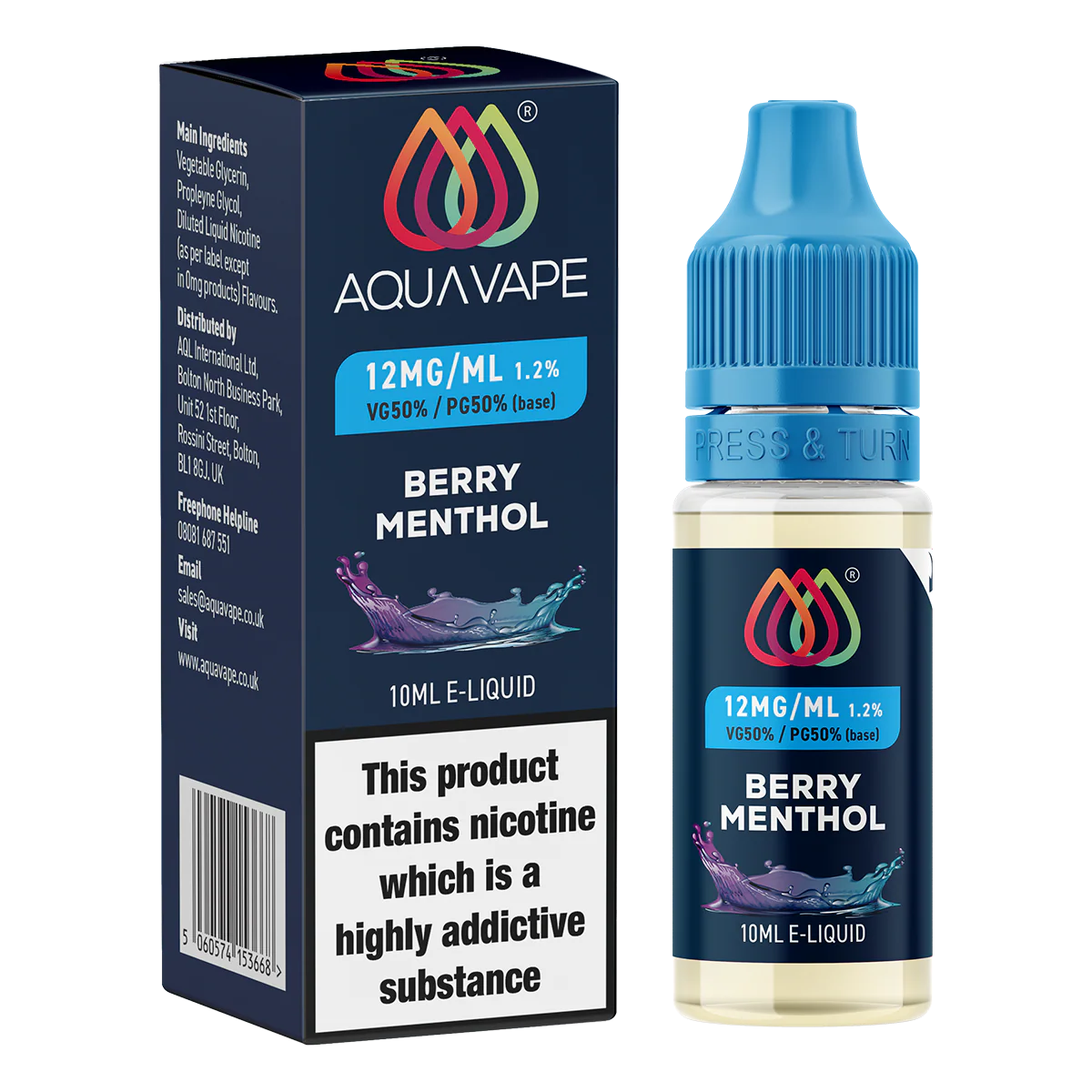 Berry Menthol E-Liquid by Aquavape - 10ml