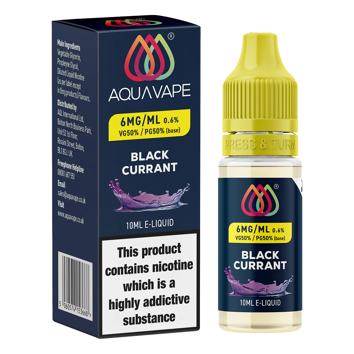Blackcurrant E-Liquid by Aquavape - 10ml - Image 2