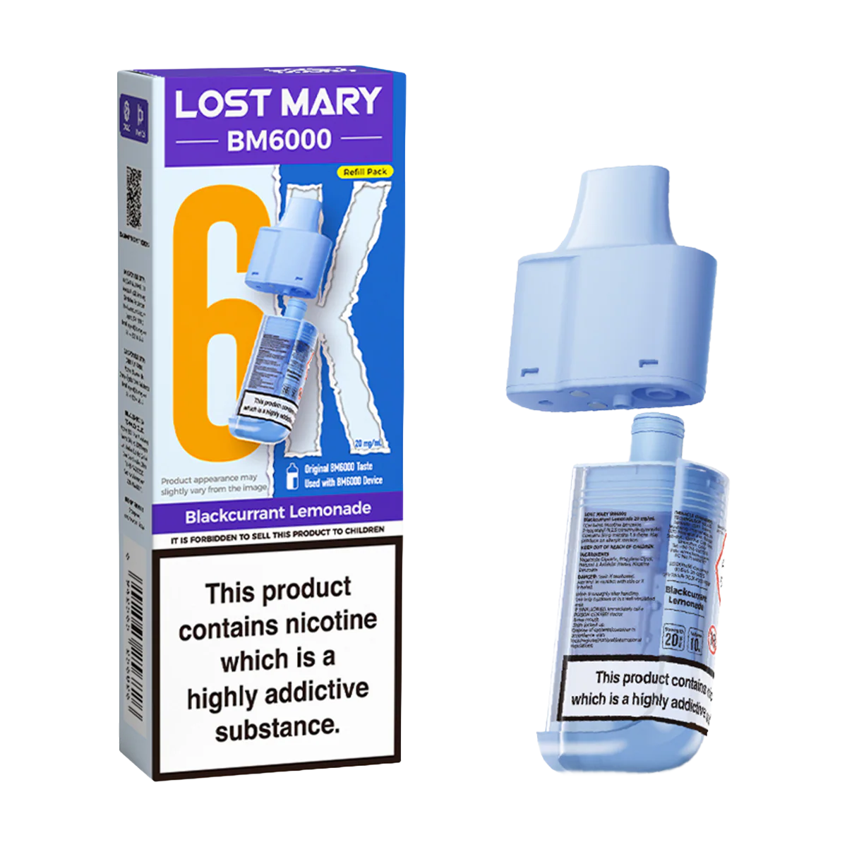 Blackcurrant Lemonade Lost Mary BM6000 Refill Pack