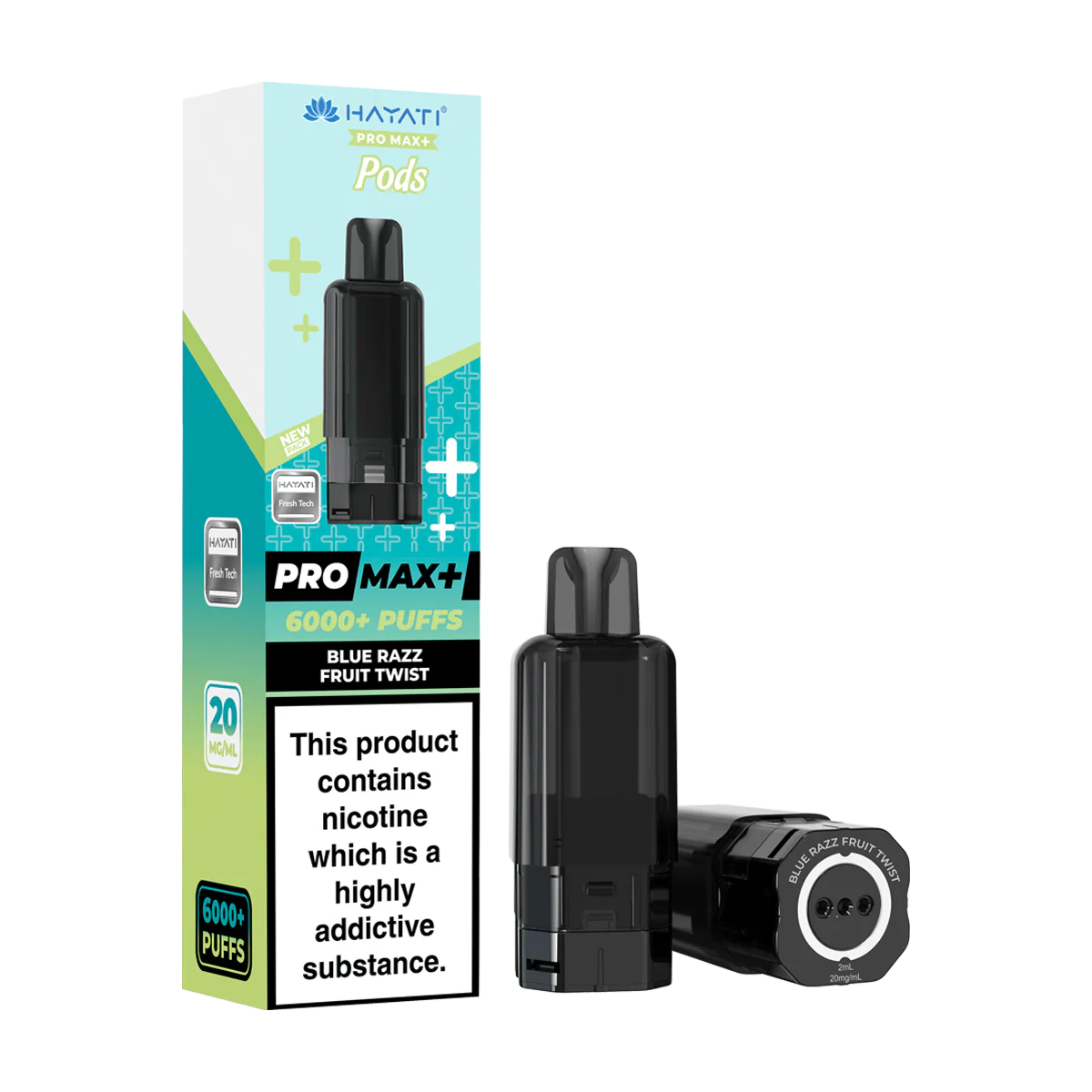 Blue Razz Fruit Twist Hayati Pro Max+ Refill Pack