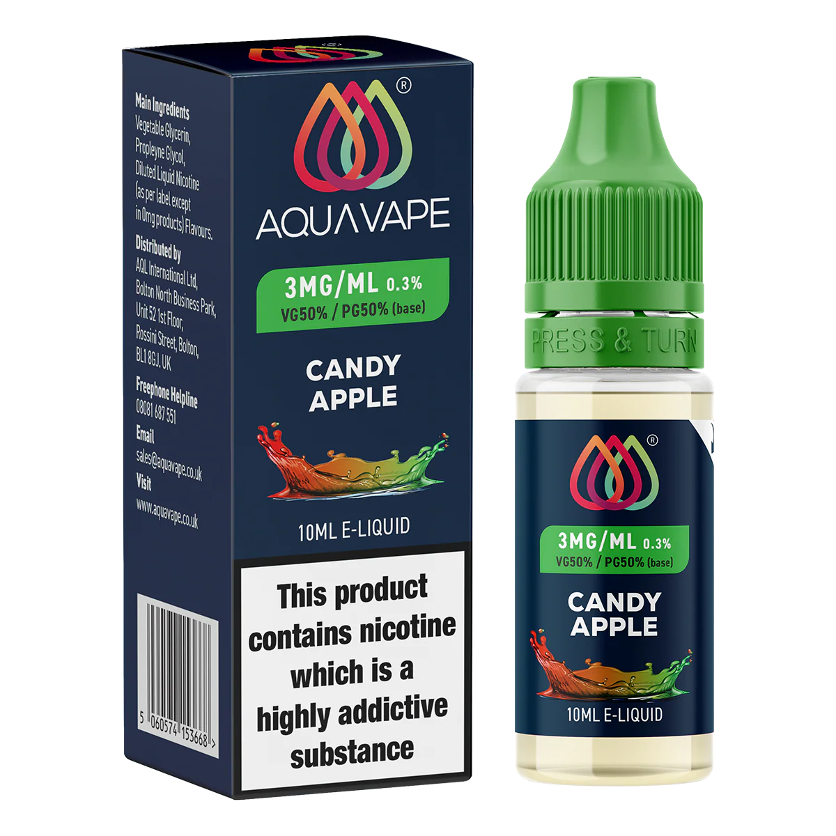 Candy Apple E-Liquid by Aquavape - 10ml - Image 2