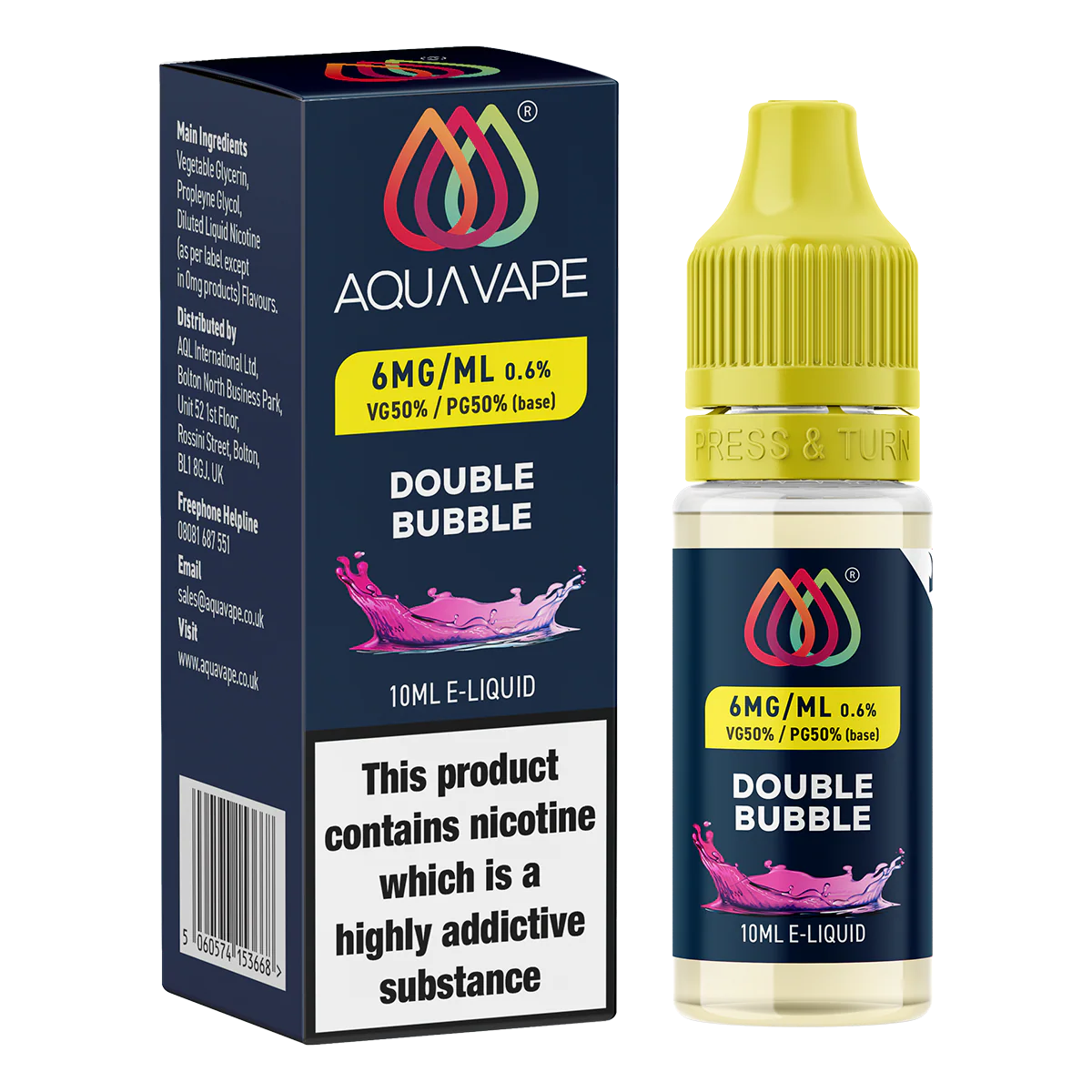 Double Bubble E-Liquid by Aquavape - 10ml - Image 2