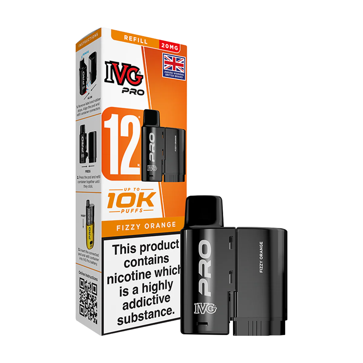 Fizzy Orange IVG Pro 12 Refill Pack
