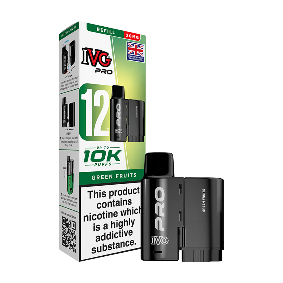 Green Fruits IVG Pro 12 Refill Pack