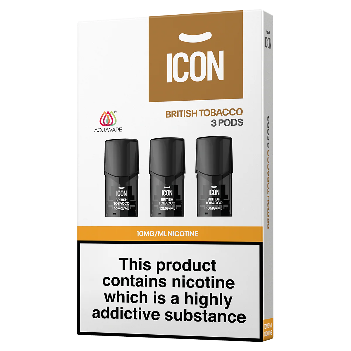 ICON Aquavape British Tobacco Pods (Pack of 3)