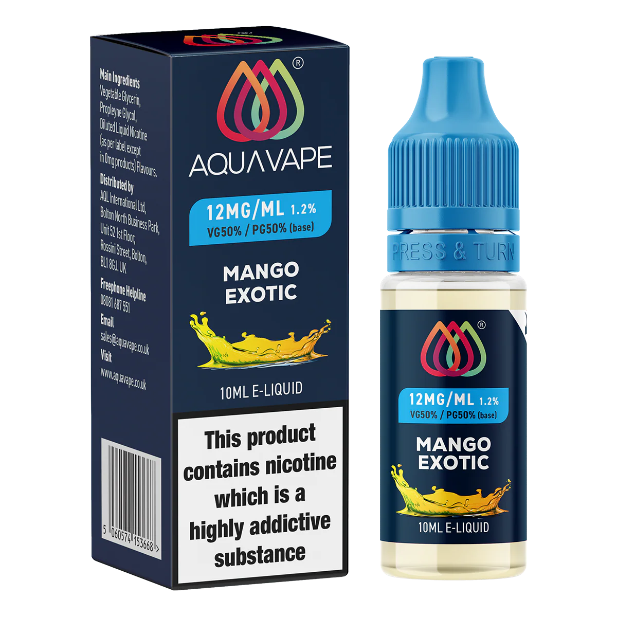 Mango Exotic E-Liquid by Aquavape - 10ml