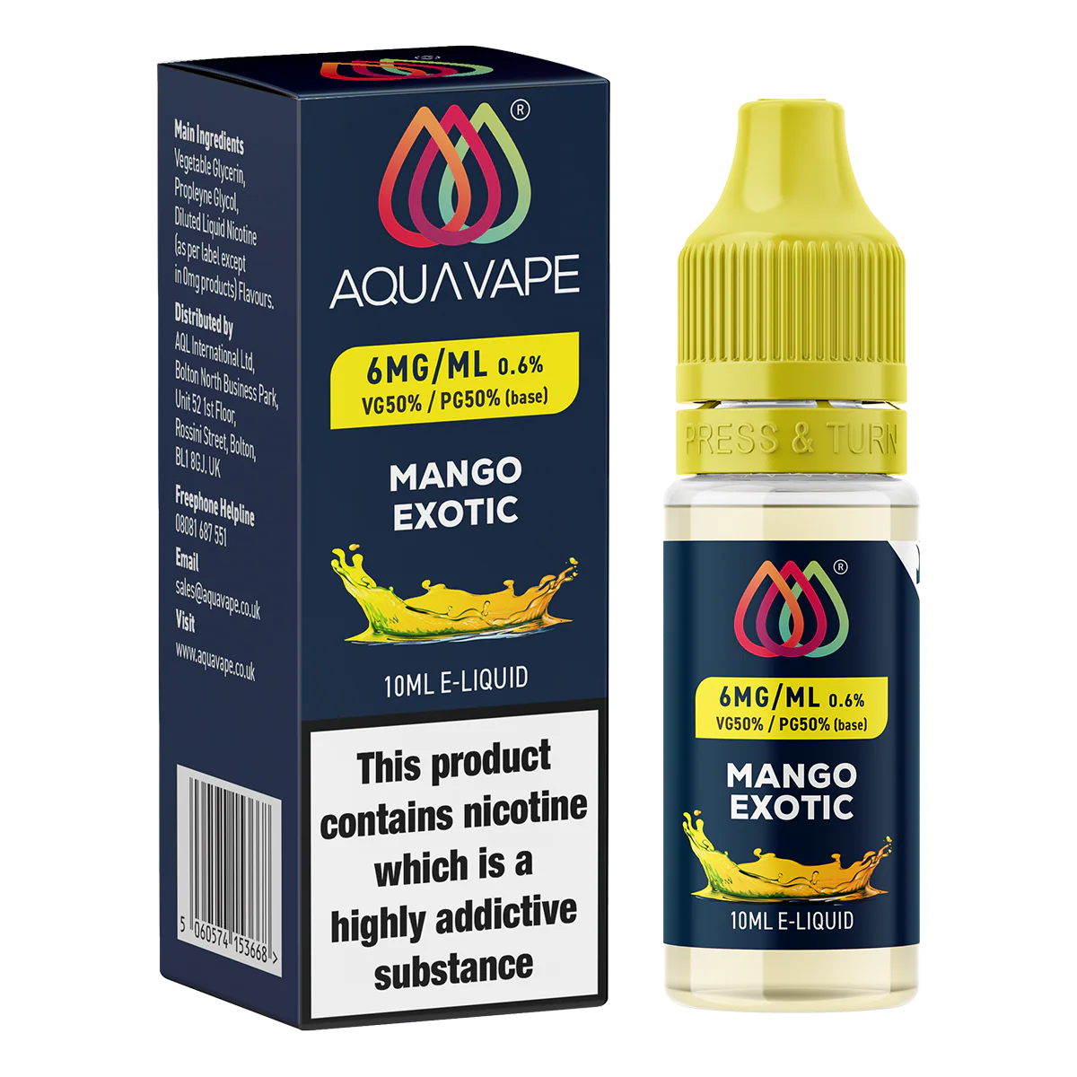 Mango Exotic E-Liquid by Aquavape - 10ml - Image 2