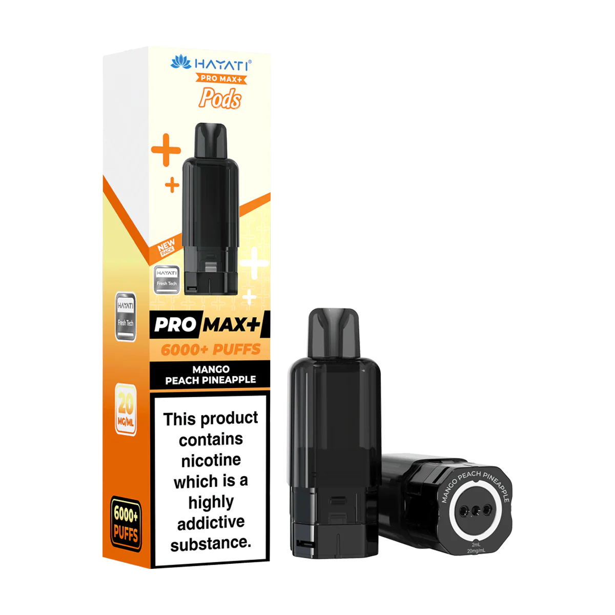 Mango Peach Pineapple Hayati Pro Max+ Refill Pack