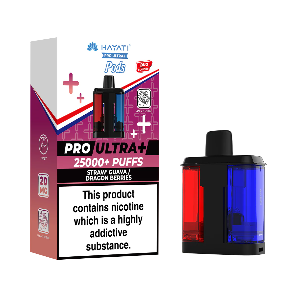 Straw' Guava / Dragon Berries Hayati Pro Ultra Plus Refill Pack