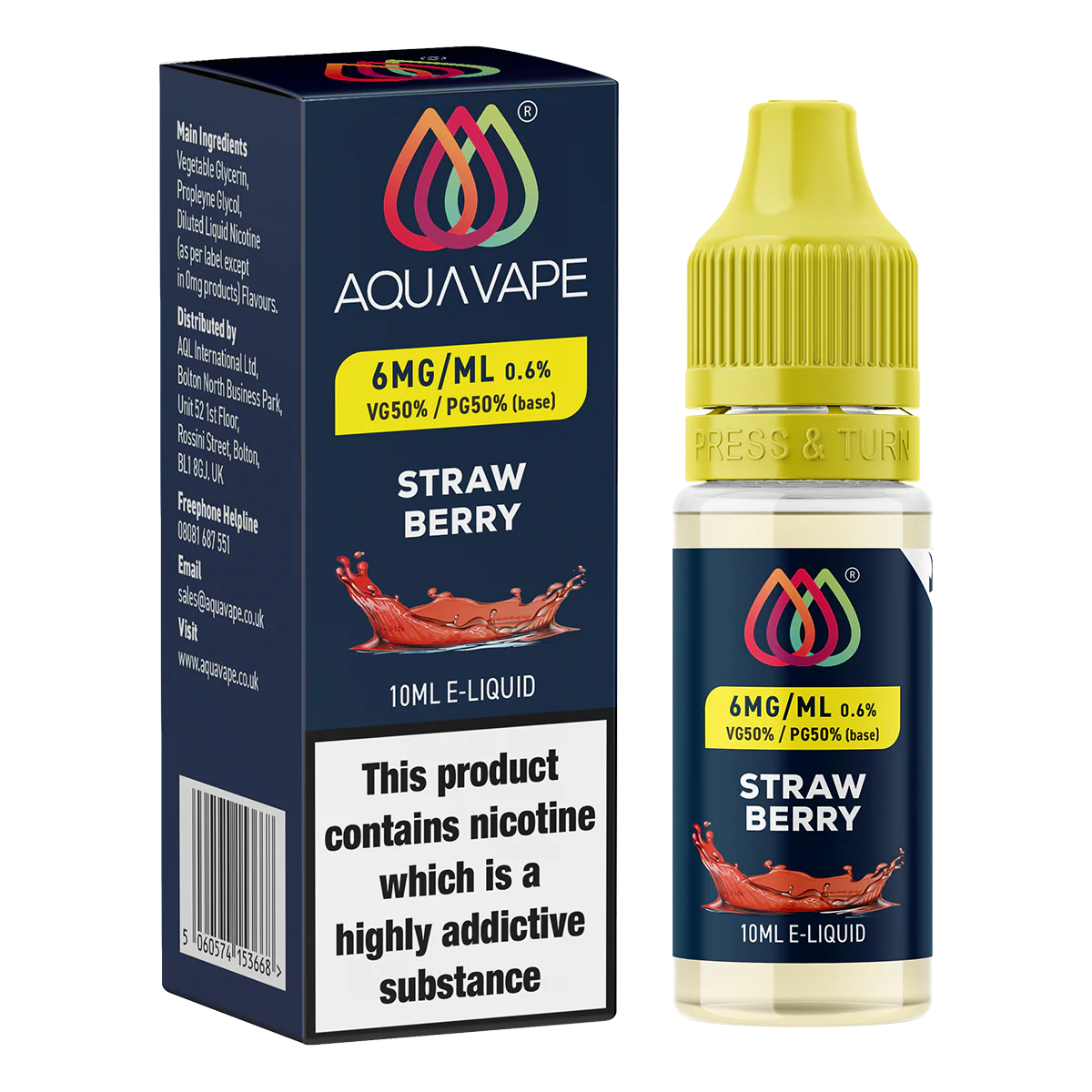 Strawberry E-Liquid by Aquavape - 10ml - Image 4