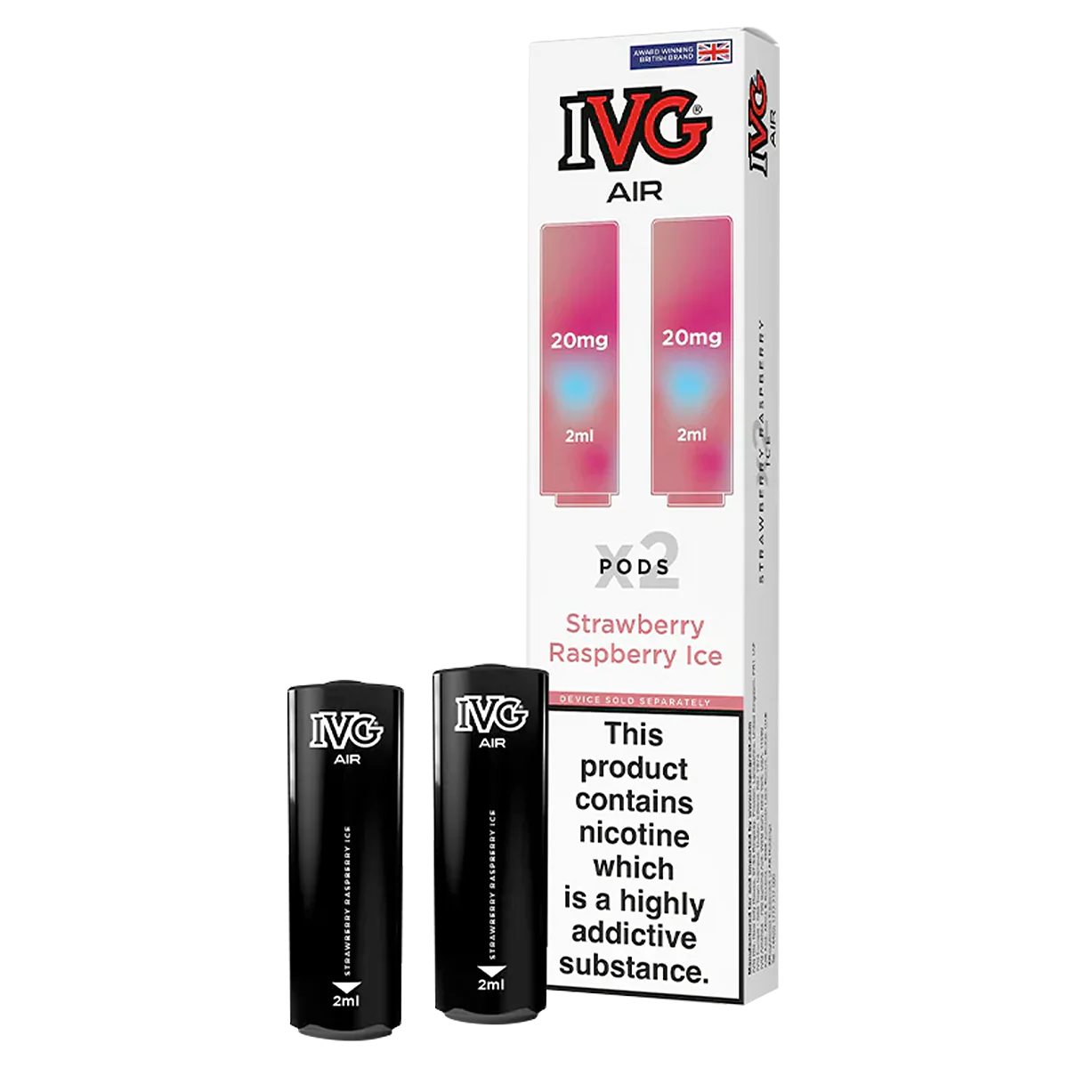 Strawberry Raspberry Ice IVG Air Replacement Pods