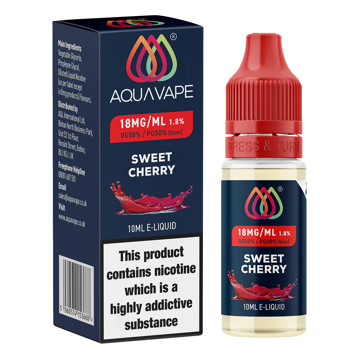 Sweet Cherry E-Liquid by Aquavape - 10ml - Image 2