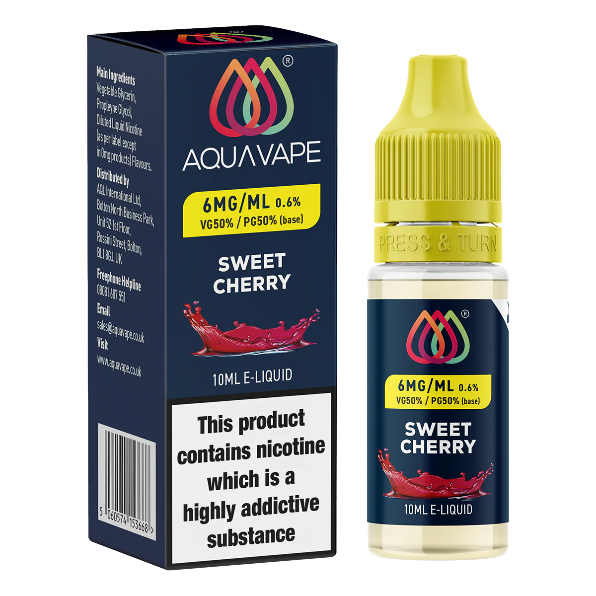 Sweet Cherry E-Liquid by Aquavape - 10ml - Image 4