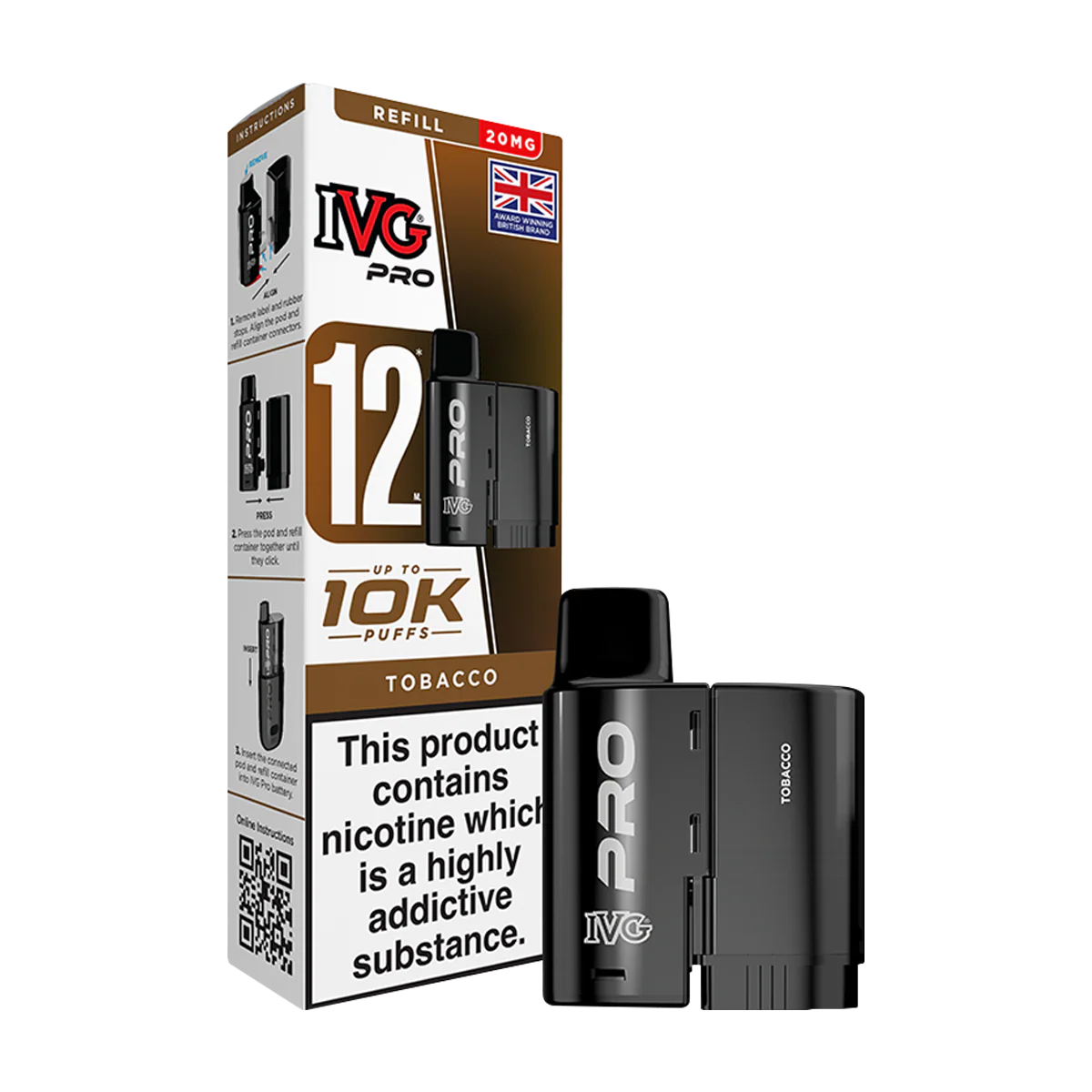 Tobacco IVG Pro 12 Refill Pack